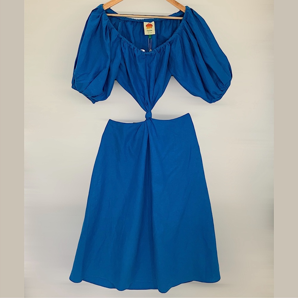 FARM Rio Blue Off-Shoulder Dress - Picture 2 of 11